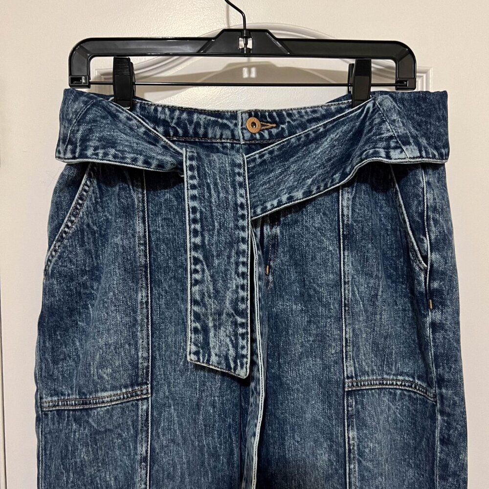 Jonathan Simkhai Standard Henley Tie-Waist Straight Jeans Size 31 NWOT - Picture 2 of 16